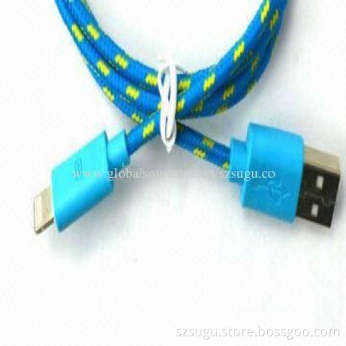 2014 hot braid nylon data cable for iPhone5/5s